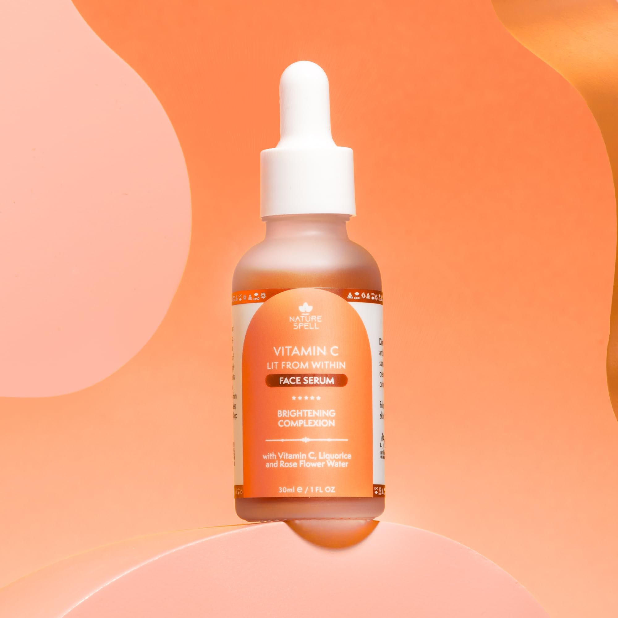 Nature Spell Vitamin C Face Serum, Reduces Signs of Aging & Brightens Skin Tone, Infused with Rose Water & Liquorice, Vegan, 1 fl oz - Image 5